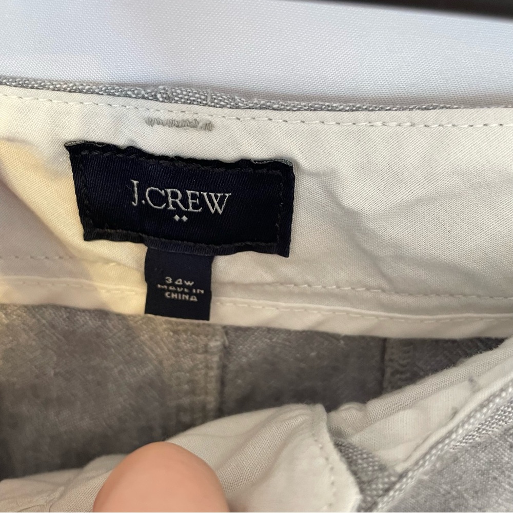 J.Crew Mens Linen Cotton Blend Gray Shorts Size 34 Inseam 8in Summer Lightweight - Picture 6 of 16